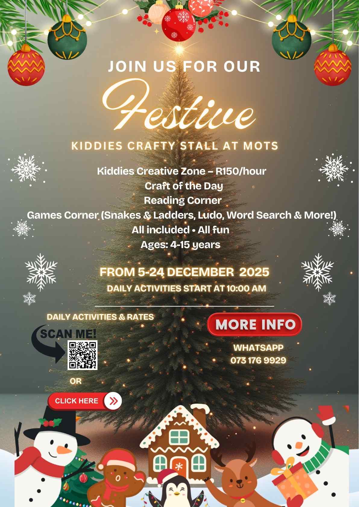 Festive Kiddies Crafty Stall at Mall of the South