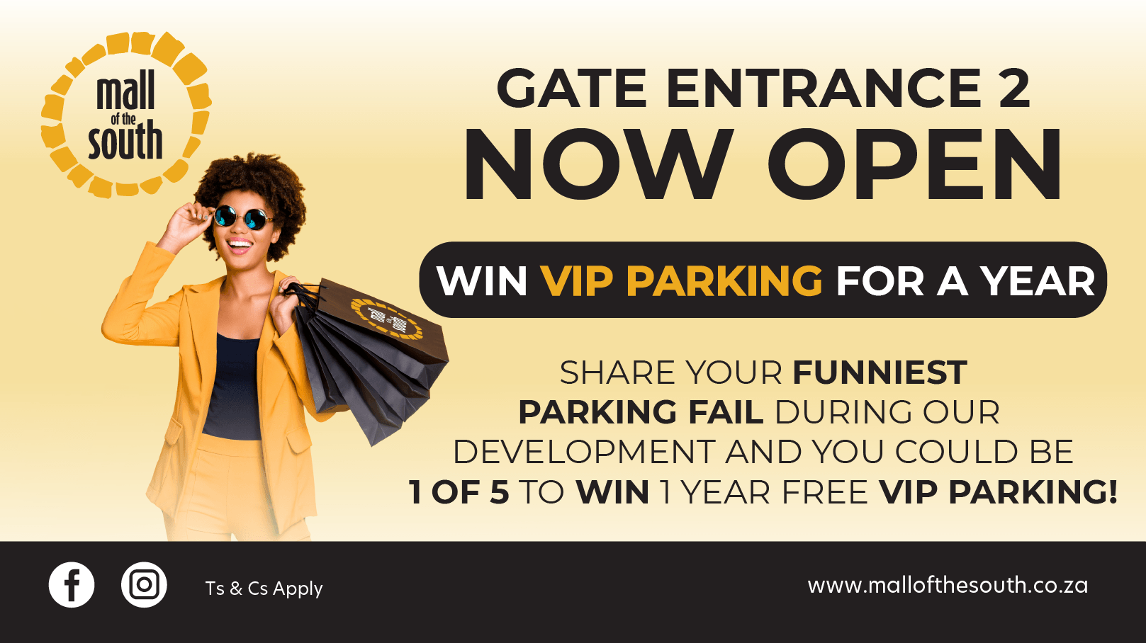Gate Entrance 2 is NOW OPEN Win VIP Parking for a Whole Year!!