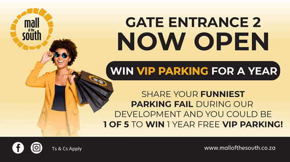 Gate Entrance 2 is NOW OPEN Win VIP Parking for a Whole Year!!