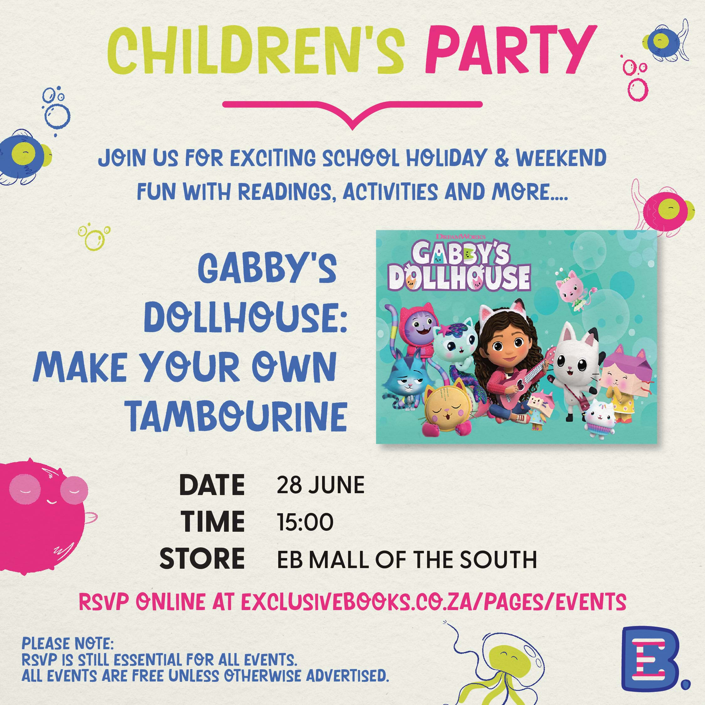 Exclusive Books Gabbys Dollhouse – Make Your Own Tambourine!